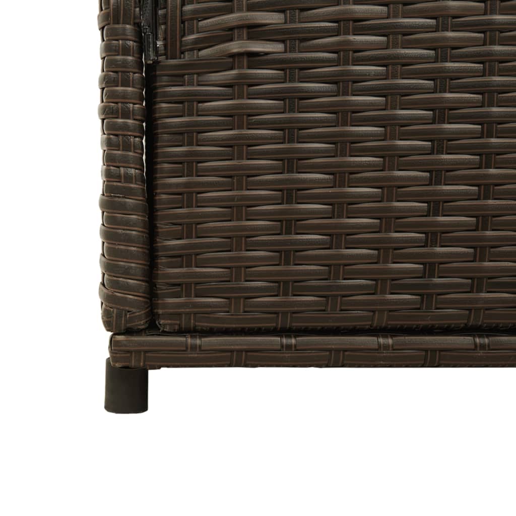 Armadietto Portaoggetti Giardino Marrone 105x55x113 Polyrattan - homemem39