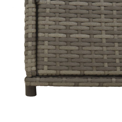 Armadietto Portaoggetti Giardino Grigio 105x55x113cm Polyrattan - homemem39