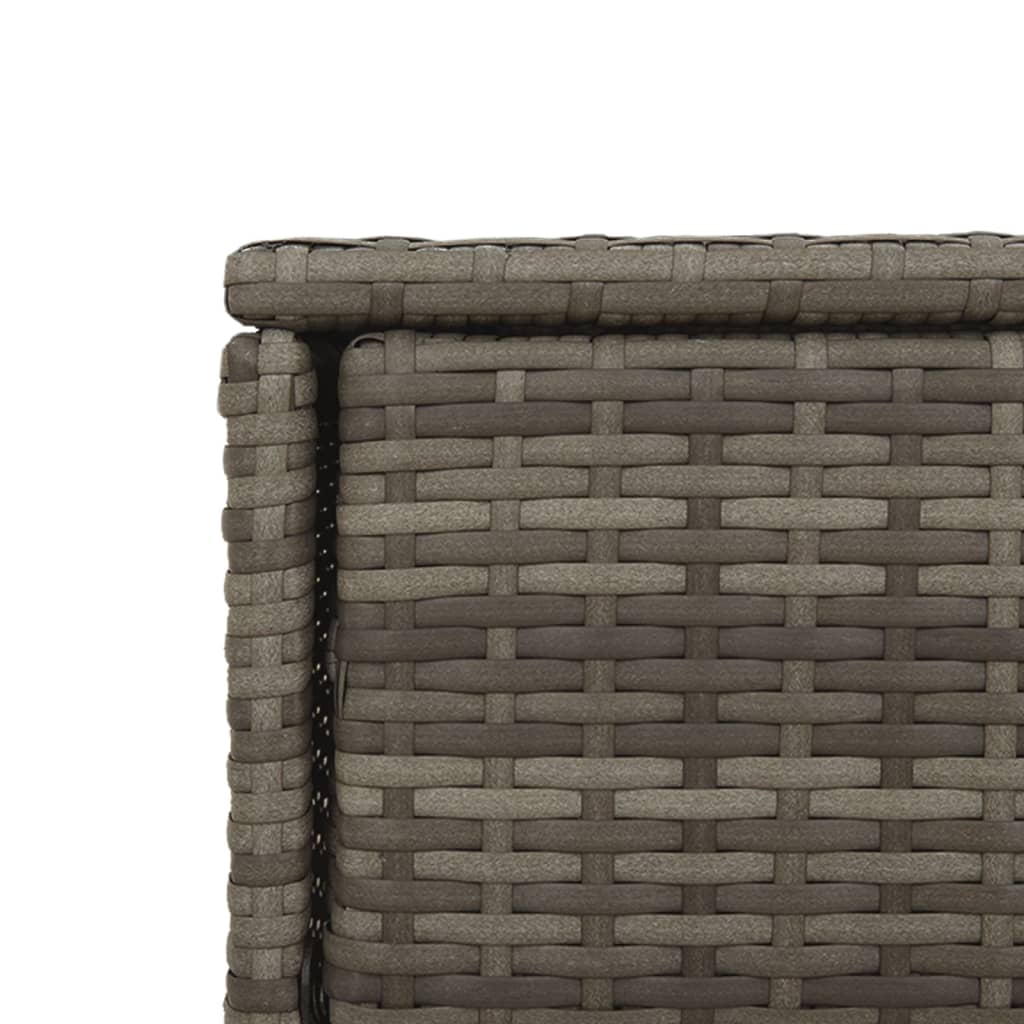 Armadietto Portaoggetti Giardino Grigio 105x55x113cm Polyrattan - homemem39