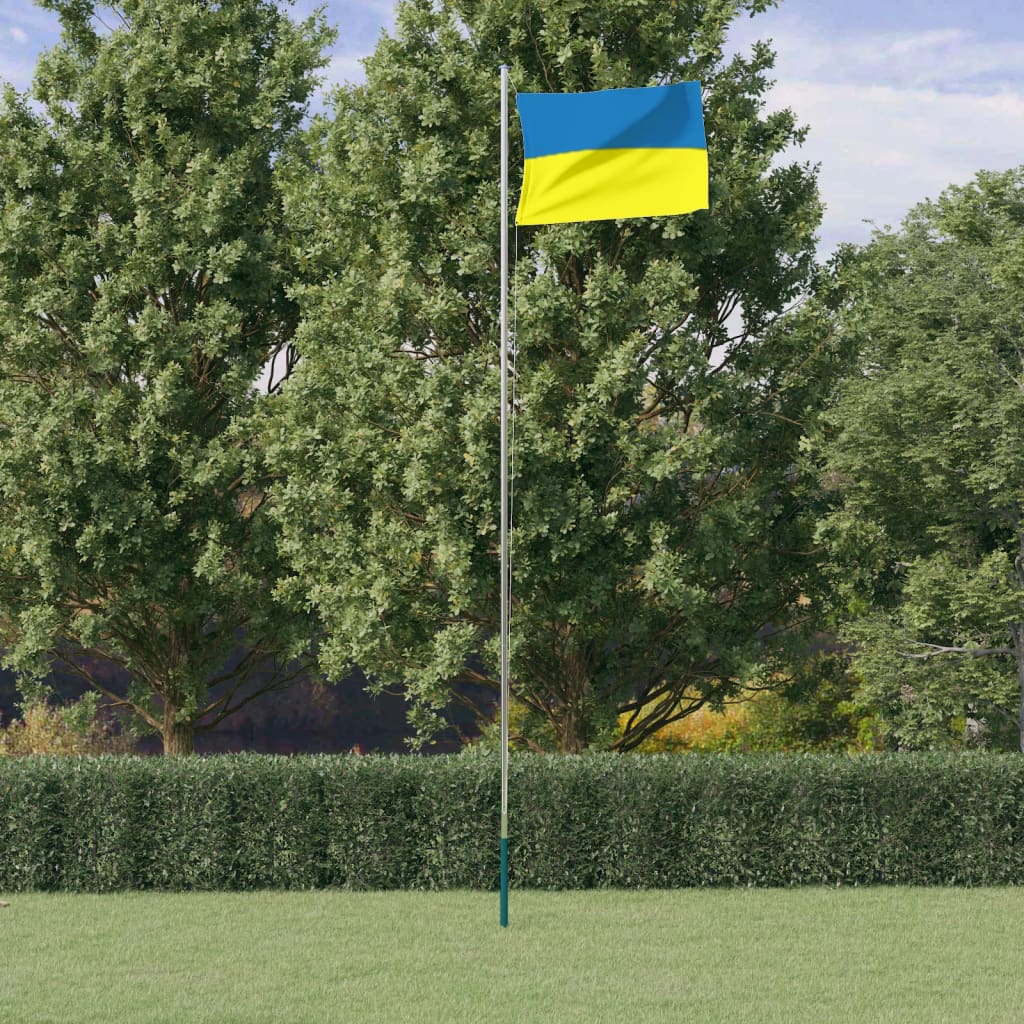 Asta e Bandiera Ucraina 6,23 m Alluminio - homemem39