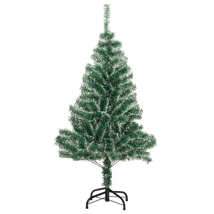 Albero Natale Artificiale 150 LED Palline e Neve Fioccata 150cm - homemem39