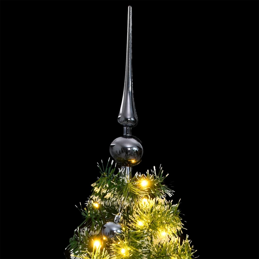 Albero Natale Artificiale 150 LED Palline e Neve Fioccata 120cm - homemem39