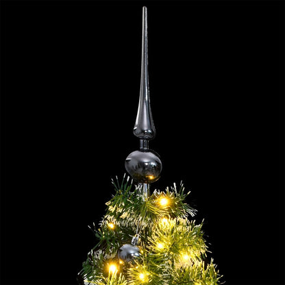 Albero Natale Incernierato con 150 LED e Palline 120 cm - homemem39