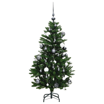 Albero Natale Incernierato con 150 LED e Palline 150 cm - homemem39