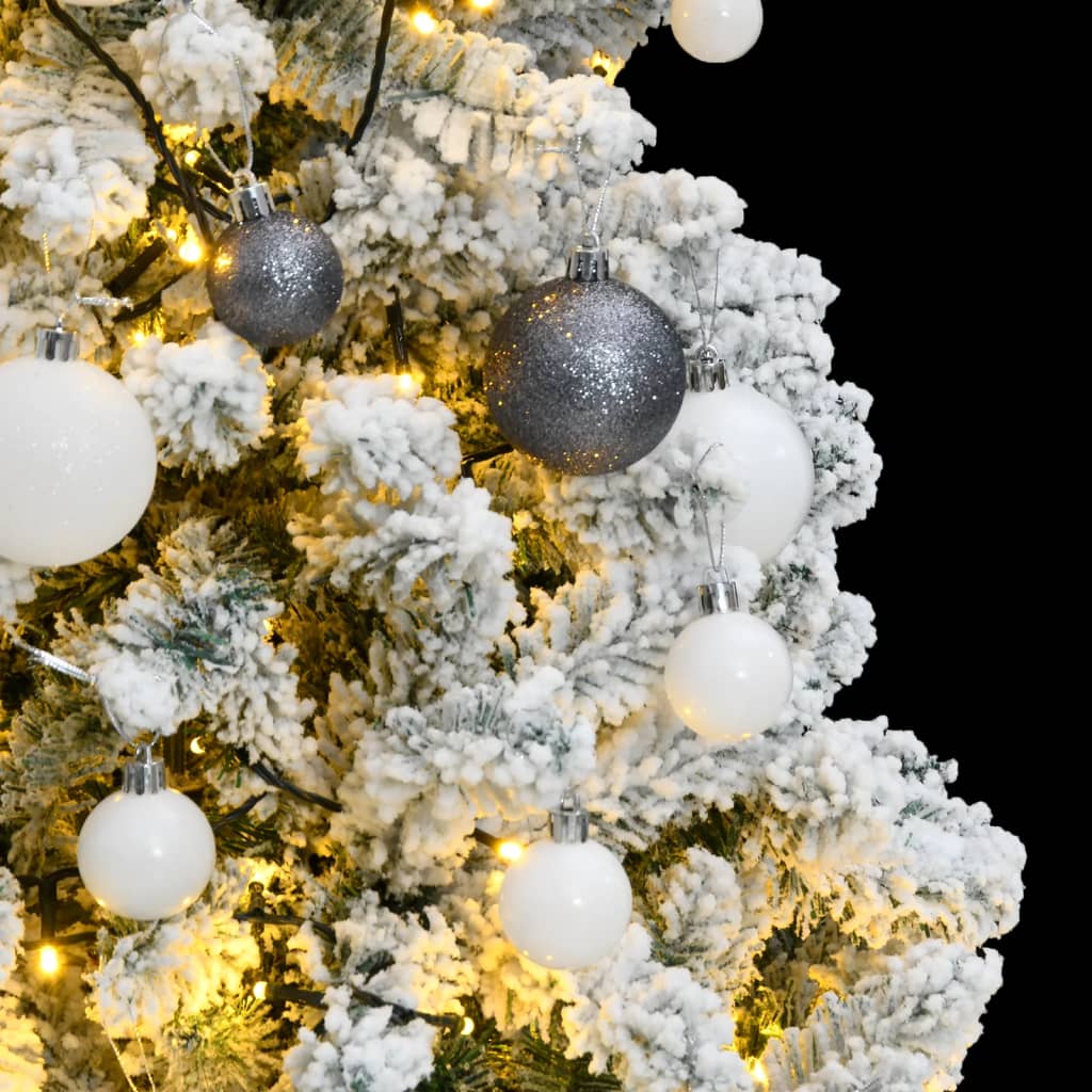 Albero Natale Incernierato con 150 LED e Palline 120 cm - homemem39