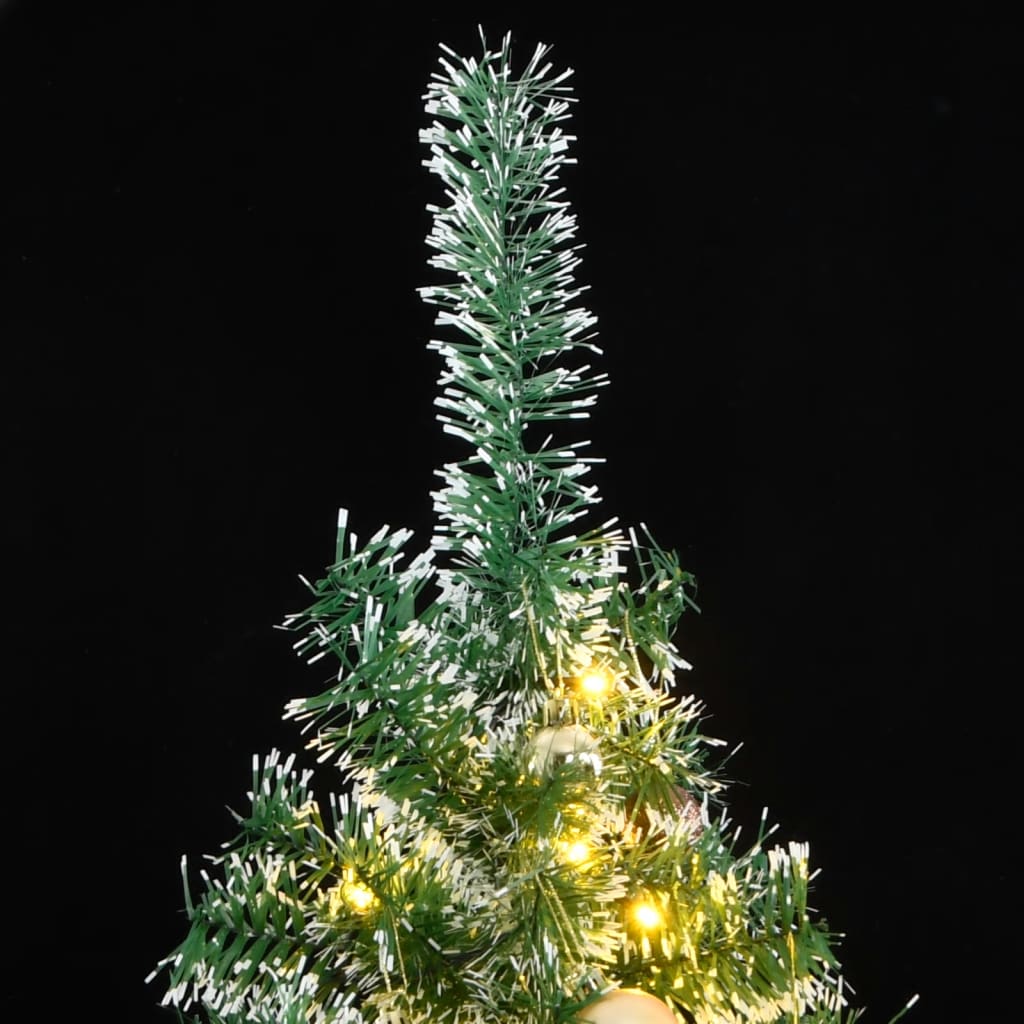 Albero di Natale Artificiale con 300 LED Palline e Neve 180 cm - homemem39