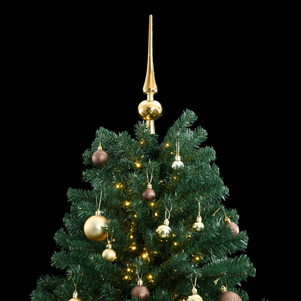 Albero Natale Incernierato con 300 LED e Palline 240 cm - homemem39