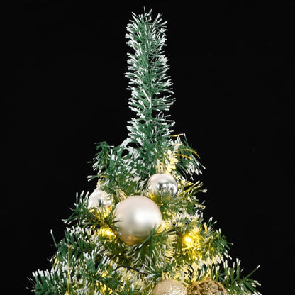 Albero di Natale Artificiale con 300 LED Palline e Neve 180 cm - homemem39