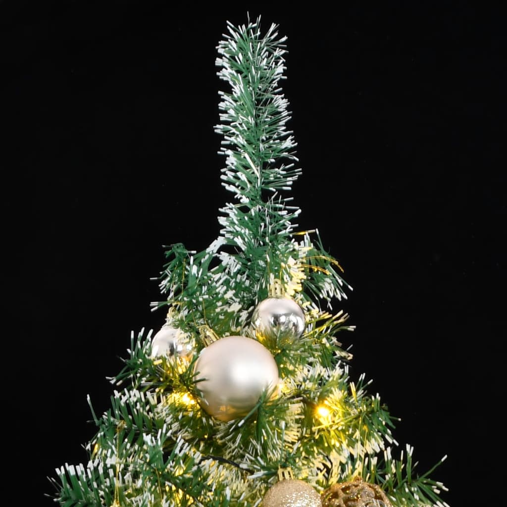 Albero di Natale Artificiale con 300 LED Palline e Neve 240 cm - homemem39