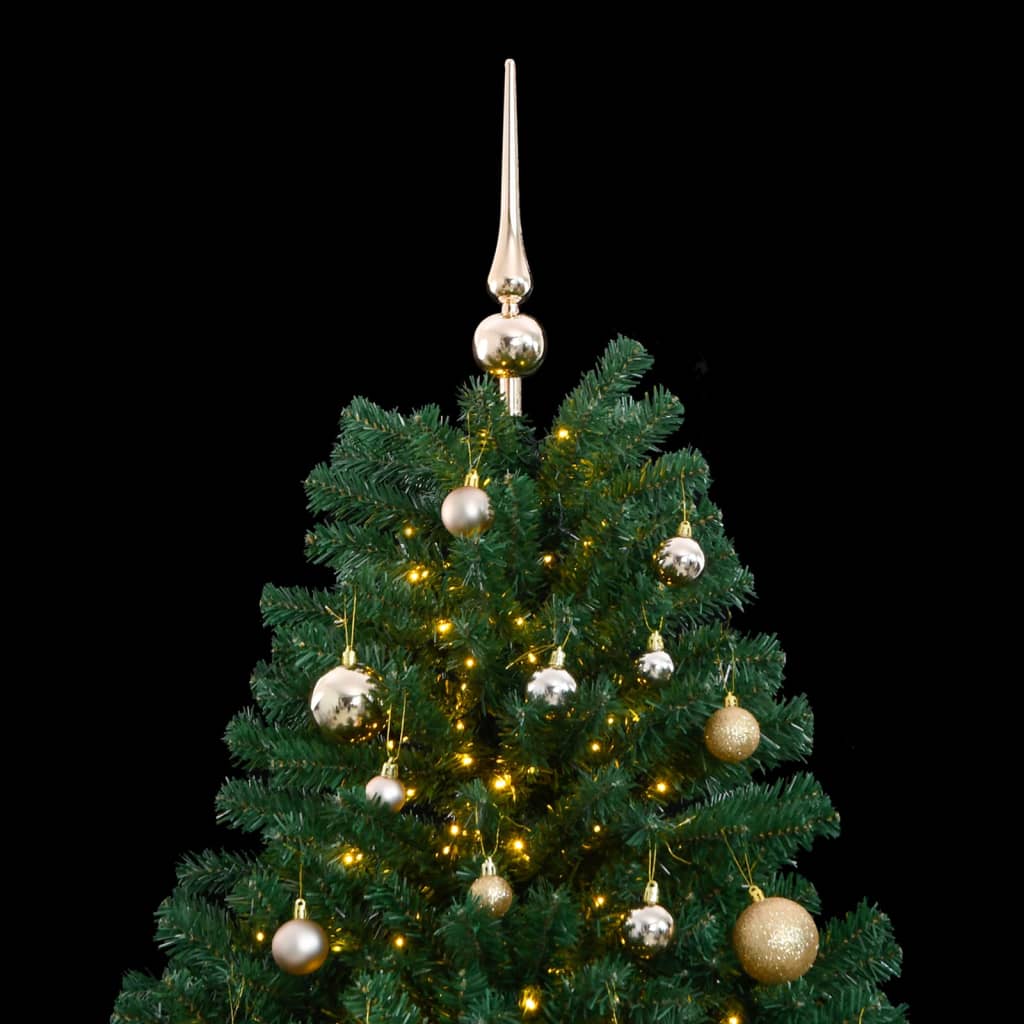 Albero Natale Incernierato con 300 LED e Palline 240 cm - homemem39