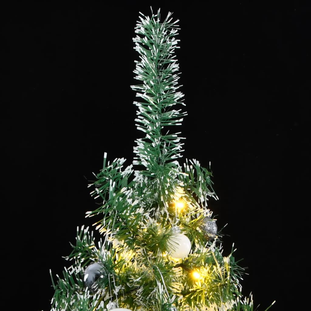 Albero di Natale Artificiale con 300 LED Palline e Neve 210 cm - homemem39