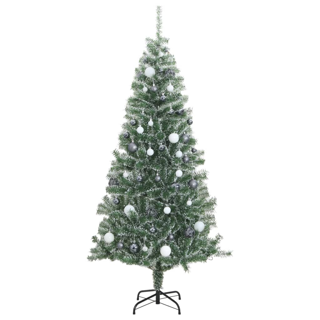 Albero di Natale Artificiale con 300 LED Palline e Neve 210 cm - homemem39