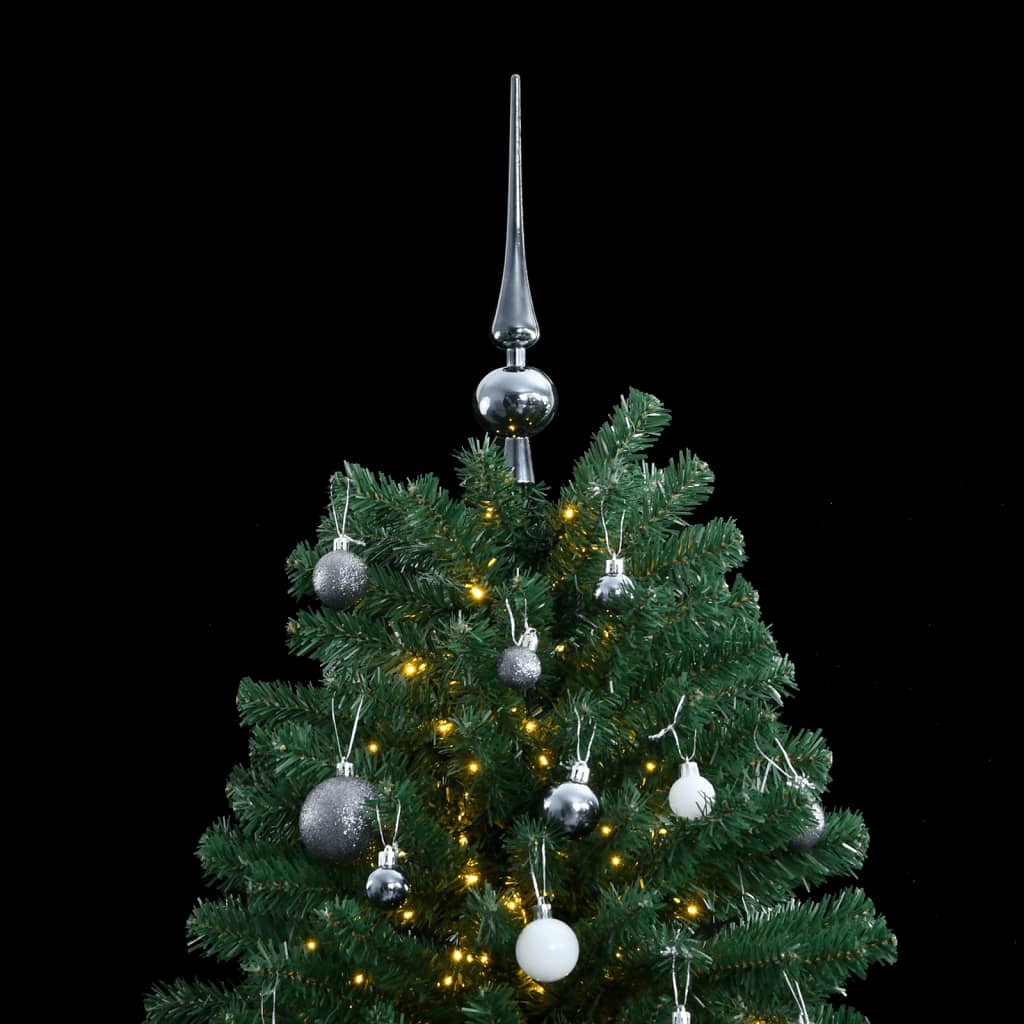 Albero Natale Incernierato con 300 LED e Palline 240 cm - homemem39