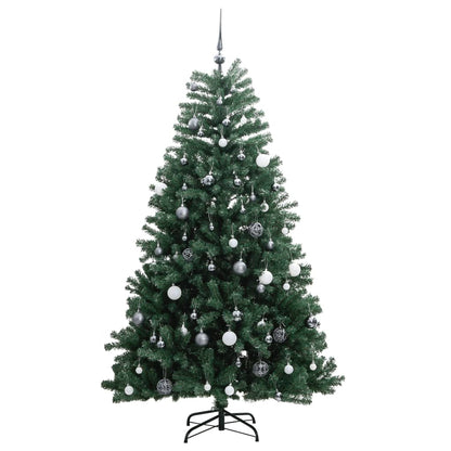 Albero Natale Incernierato con 300 LED e Palline 240 cm - homemem39