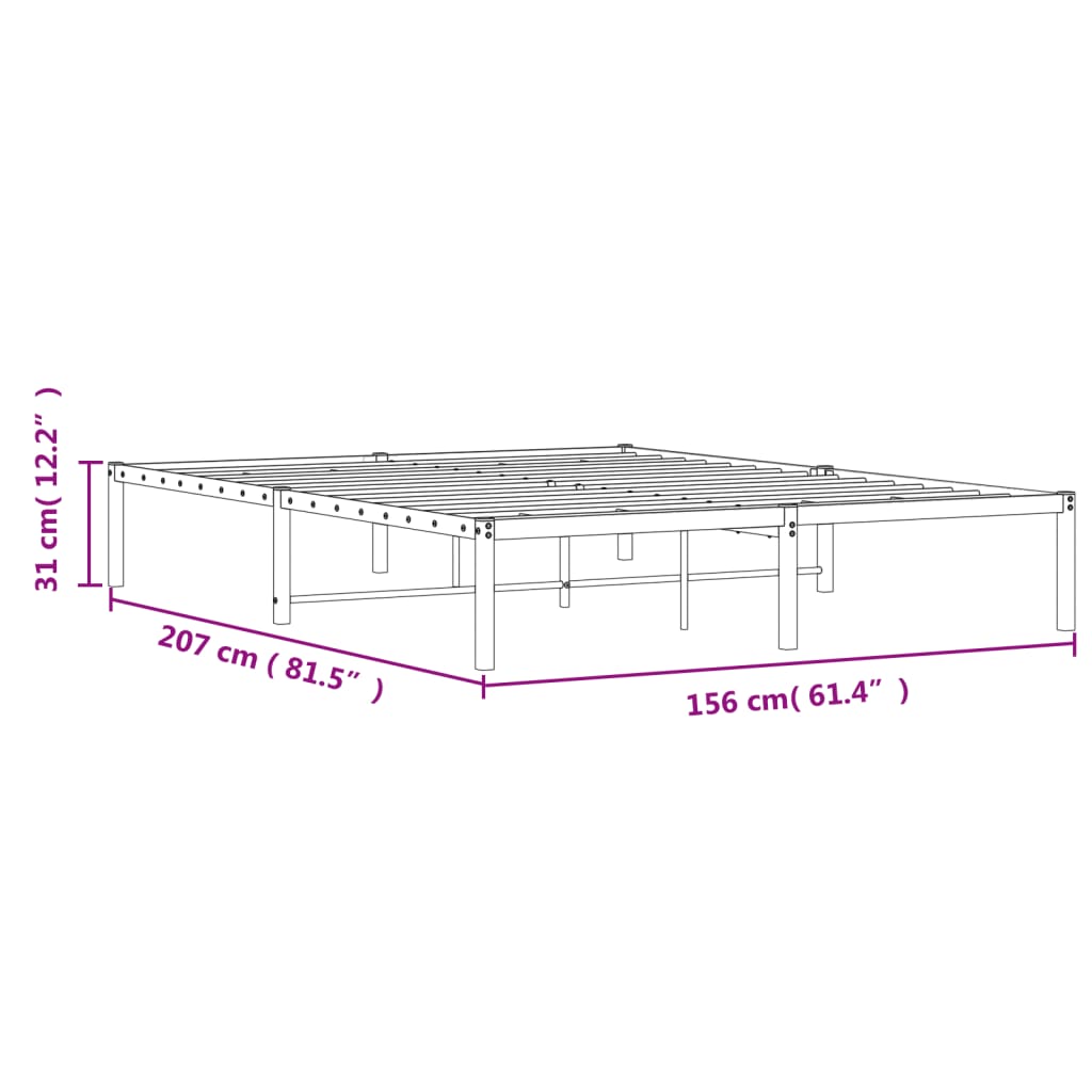 Giroletto in Metallo Bianco 150x200 cm - homemem39