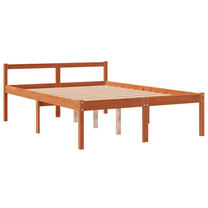 Letto per Anziani Marrone Cera 135x190 cm Legno Massello Pino - homemem39