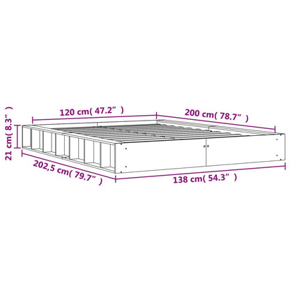 Giroletto Marrone Cera 120x200 cm in Legno Massello di Pino - homemem39