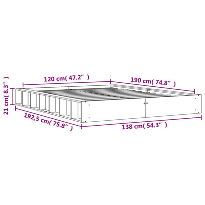 Giroletto Marrone Cera 120x190 cm in Legno Massello di Pino - homemem39