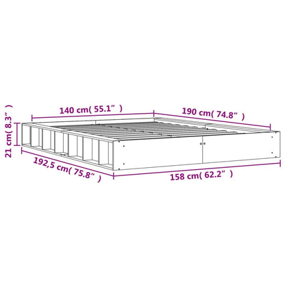 Giroletto Marrone Cera 140x190 cm in Legno Massello di Pino - homemem39