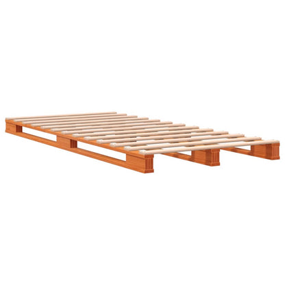 Letto Pallet Marrone Cera 90x200 cm in Legno Massello di Pino - homemem39