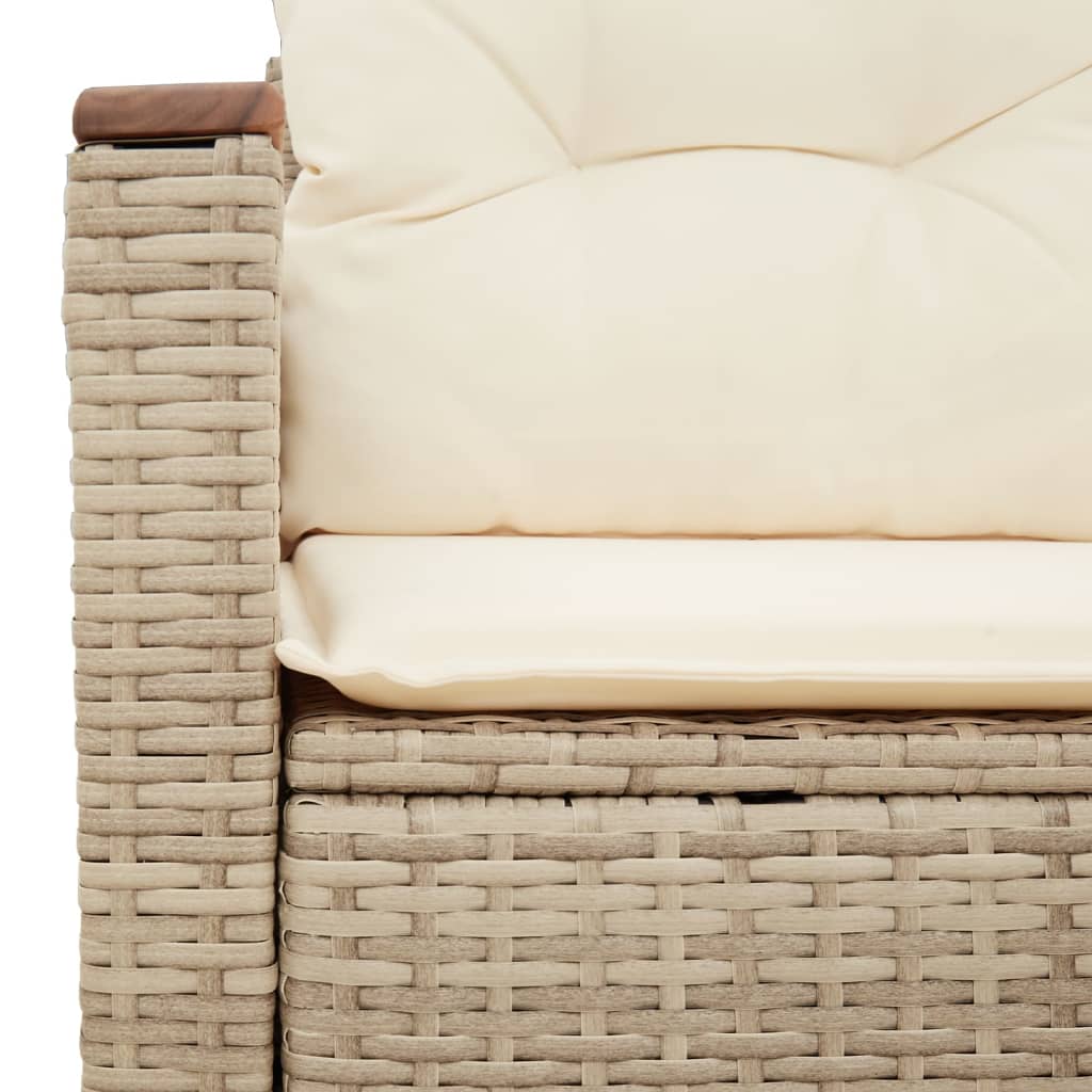 Divano da Giardino con Cuscini a 2 Posti Beige in Polyrattan - homemem39