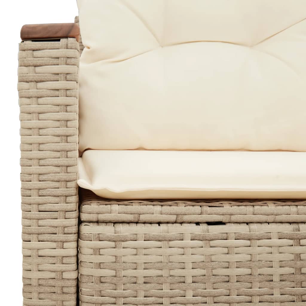 Divano da Giardino con Cuscini a 2 Posti Beige in Polyrattan - homemem39