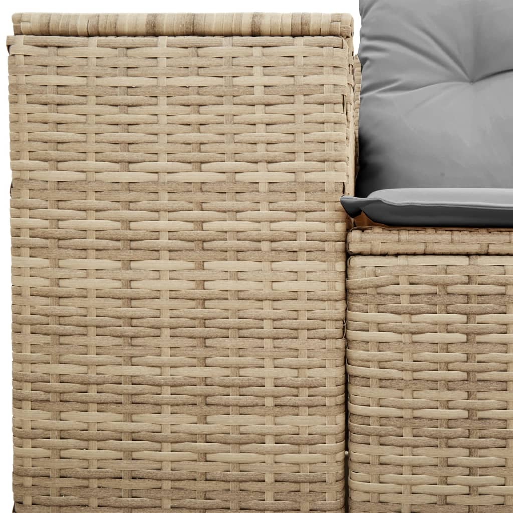 Divano da Giardino con Cuscini a 2 Posti Beige in Polyrattan - homemem39