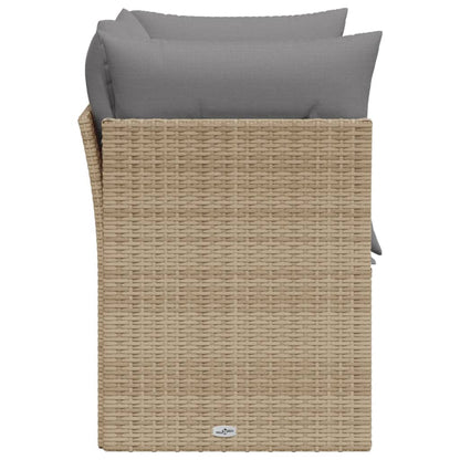 Divano da Giardino con Cuscini a 2 Posti Beige in Polyrattan - homemem39