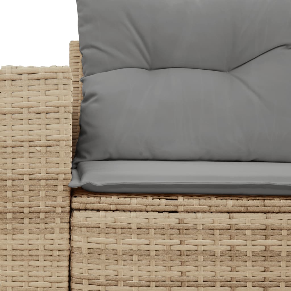 Divano da Giardino con Cuscini a 2 Posti Beige in Polyrattan - homemem39