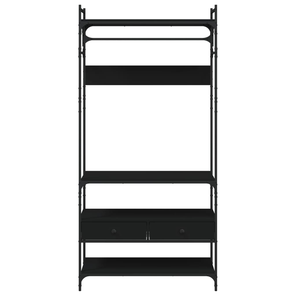 Armadio con Cassetti Nero 89x39x184,5 cm in Legno Multistrato - homemem39