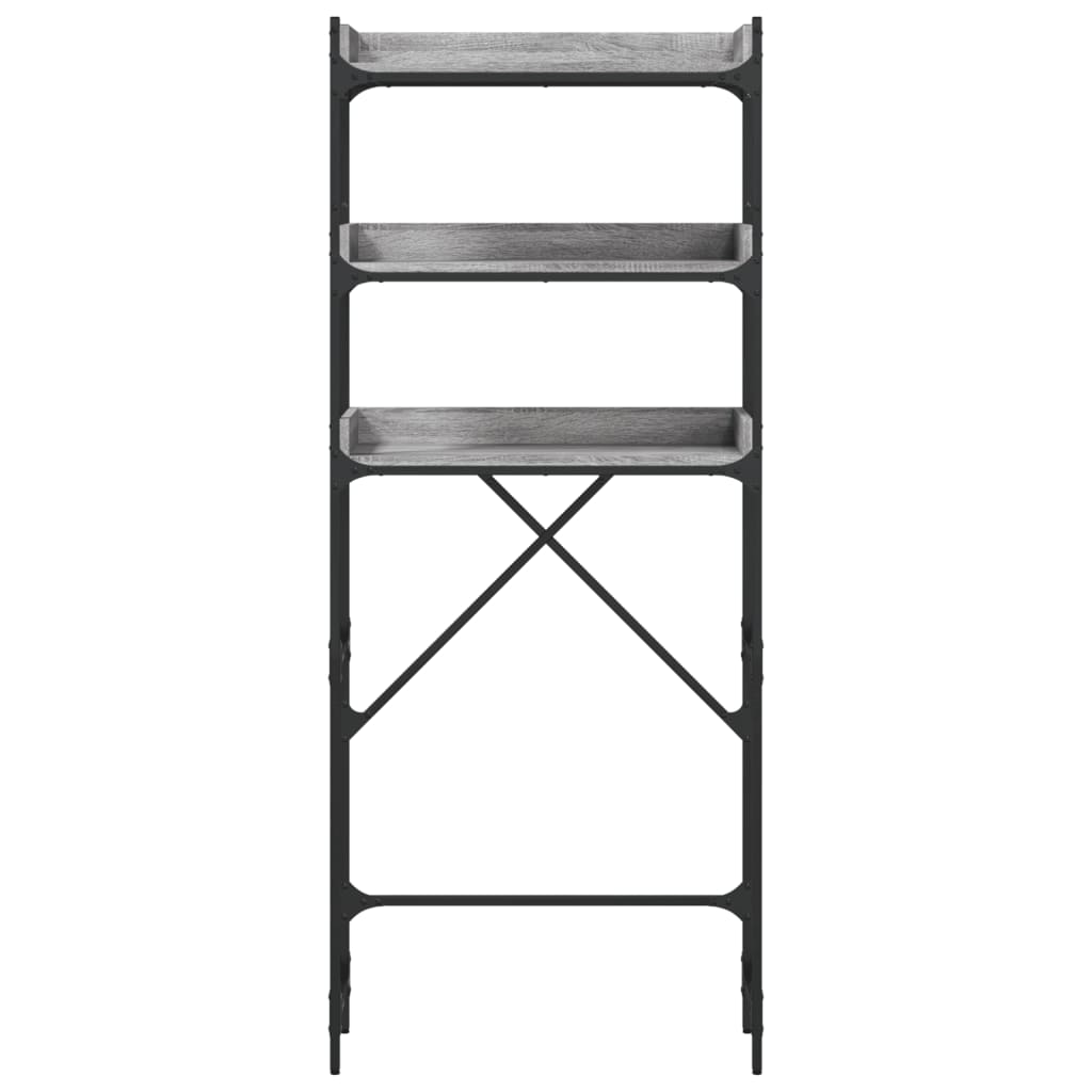 Scaffale per Lavatrice Grigio Sonoma 67x25x163 cm Multistrato - homemem39