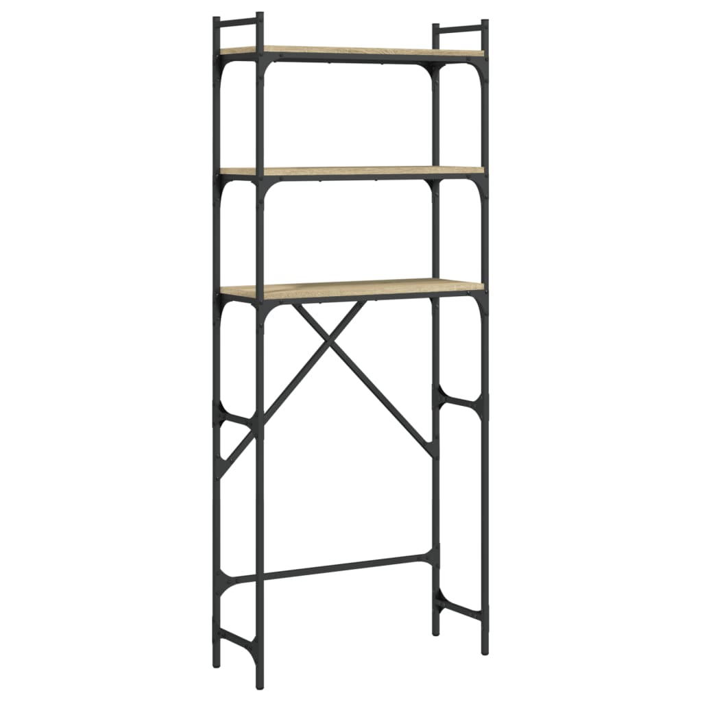 Scaffale per Lavatrice Rovere Sonoma 67x25x163 cm Multistrato - homemem39