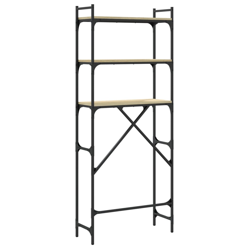 Scaffale per Lavatrice Rovere Sonoma 67x25x163 cm Multistrato - homemem39