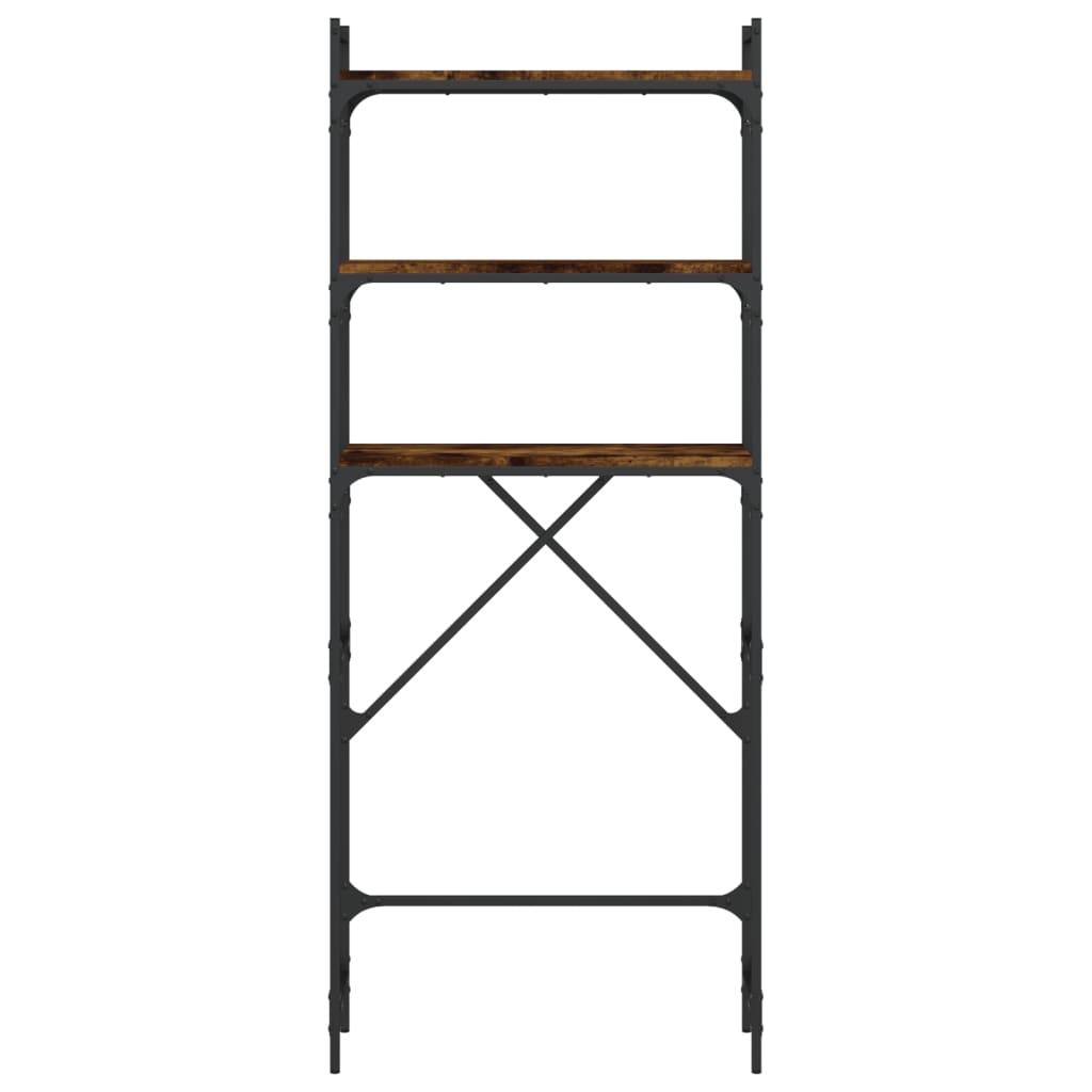 Scaffale per Lavatrice Rovere Fumo 67x25x163 cm Multistrato - homemem39