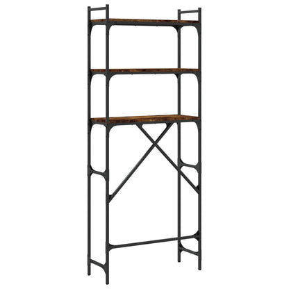 Scaffale per Lavatrice Rovere Fumo 67x25x163 cm Multistrato - homemem39