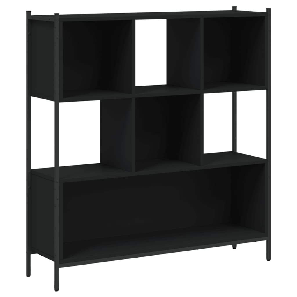 Libreria Nera 102x28x172 cm in Legno Multistrato - homemem39