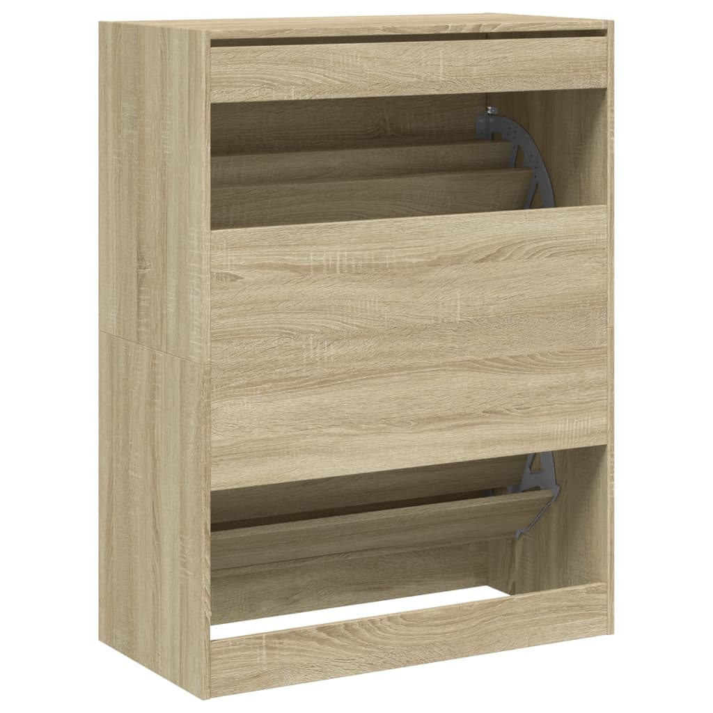 Scarpiera 2 Cassetti Ribaltabili Rovere Sonoma 80x42x108 cm - homemem39