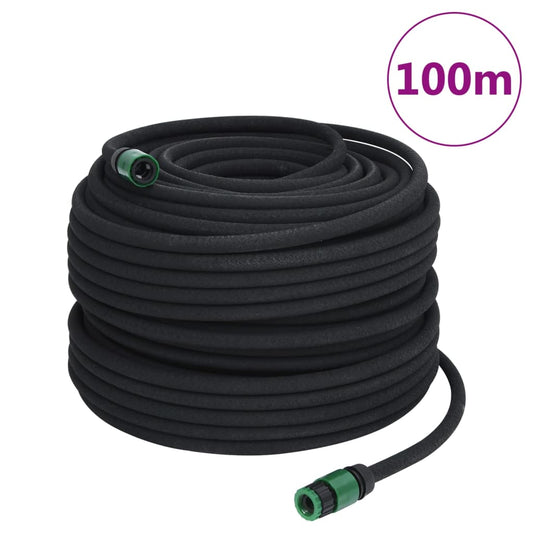 Tubo di Irrigazione da Giardino Nero 0,6" 100 m in Gomma - homemem39