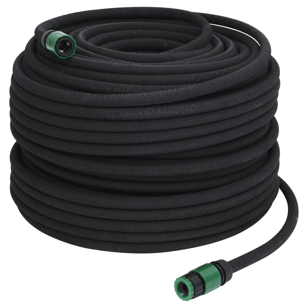 Tubo di Irrigazione da Giardino Nero 0,6" 100 m in Gomma - homemem39