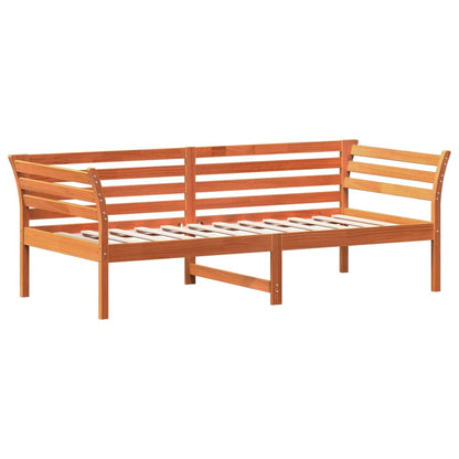 Dormeuse Marrone Cera 80x200 cm in Legno Massello di Pino - homemem39