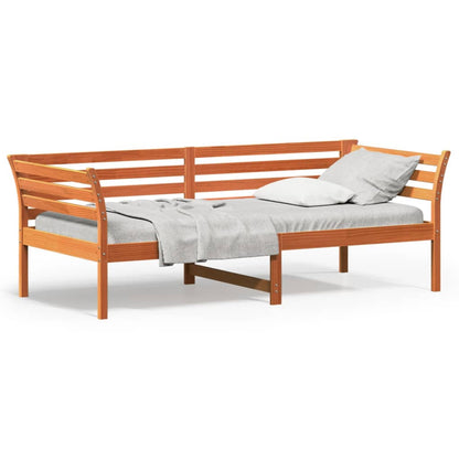 Dormeuse Marrone Cera 90x200 cm in Legno Massello di Pino - homemem39