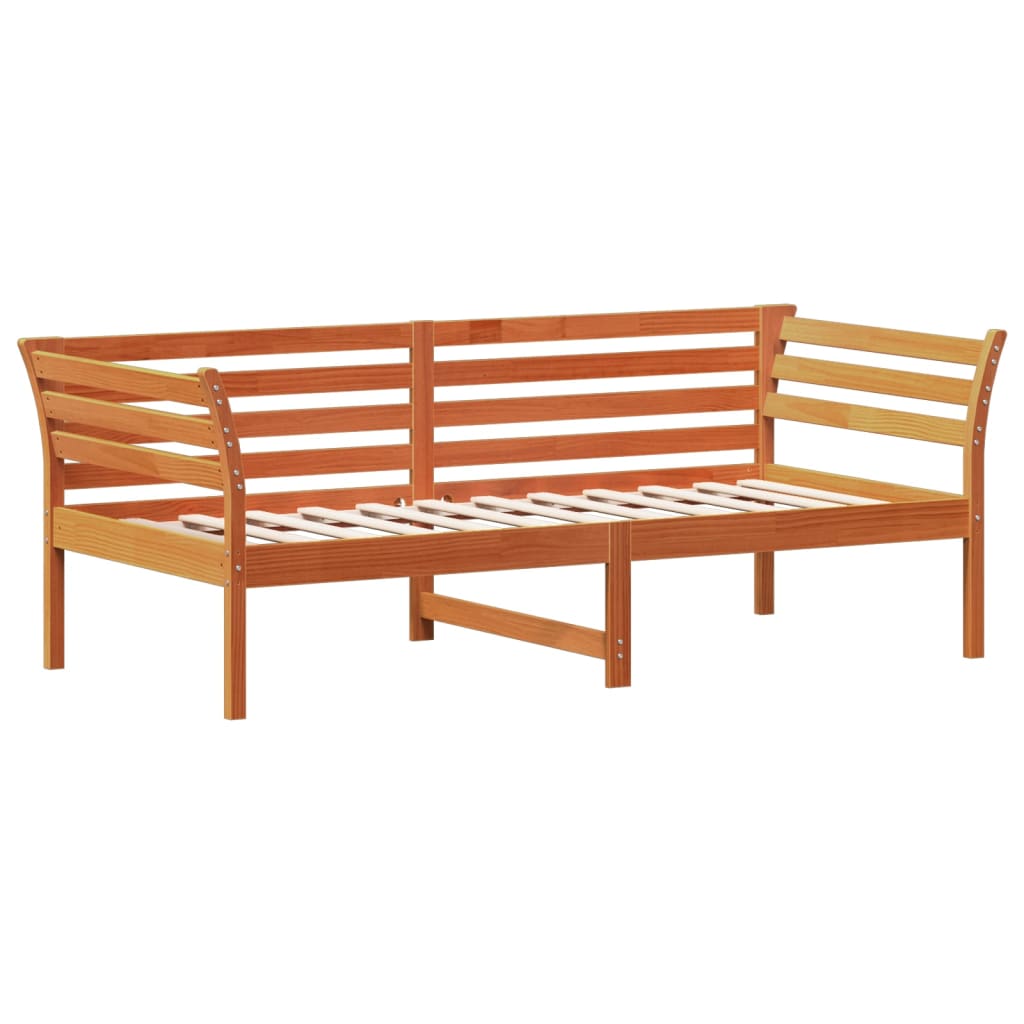 Dormeuse Marrone Cera 90x190 cm in Legno Massello di Pino - homemem39