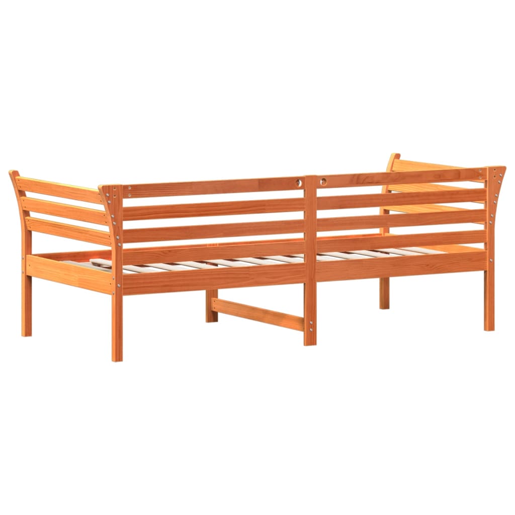 Dormeuse Marrone Cera 75x190 cm in Legno Massello di Pino - homemem39