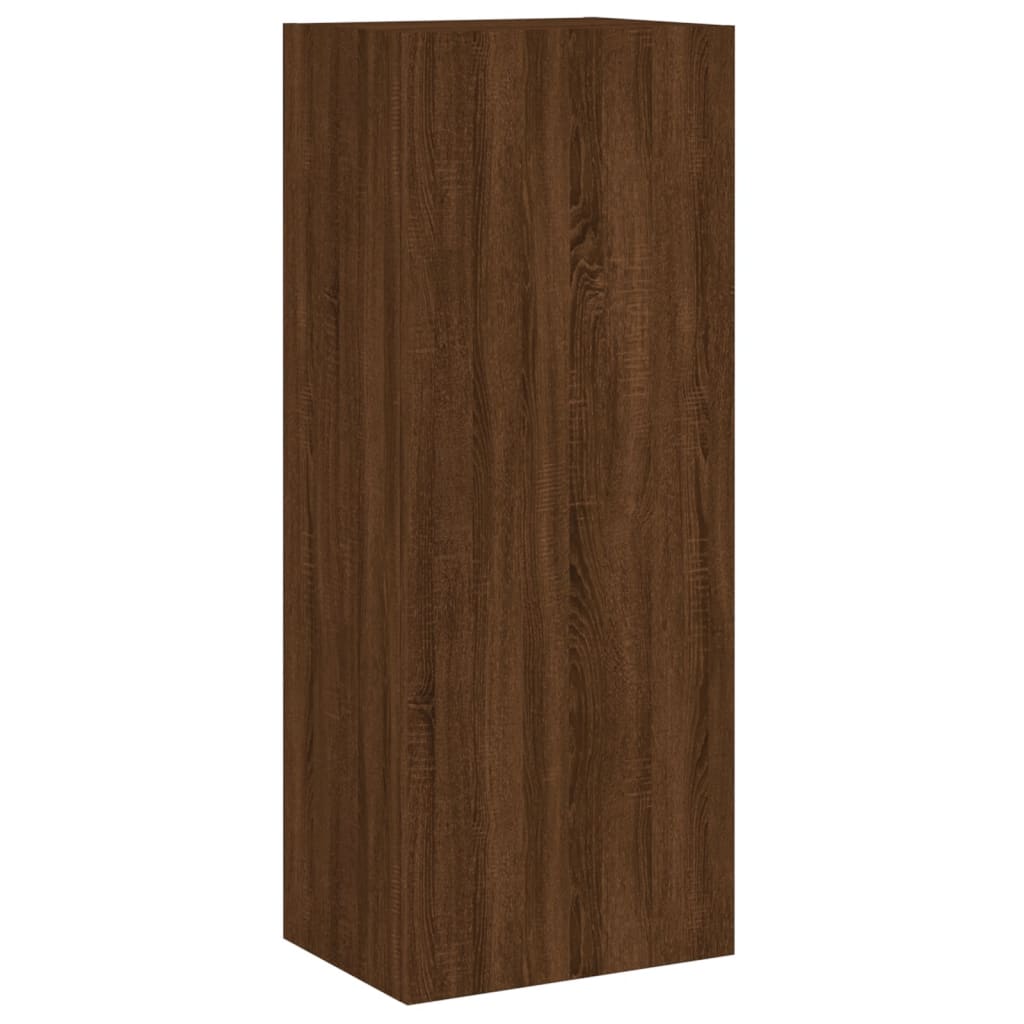 Mobili TV a Muro 4pz Rovere Marrone in Legno Multistrato - homemem39