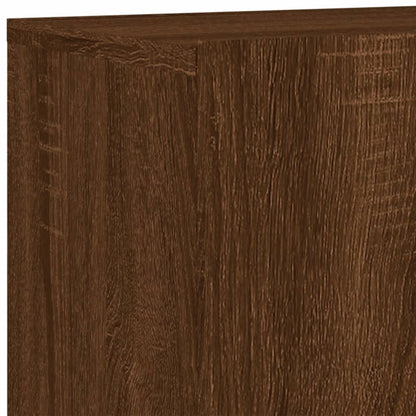 Mobili TV a Muro 5pz Rovere Marrone in Legno Multistrato - homemem39