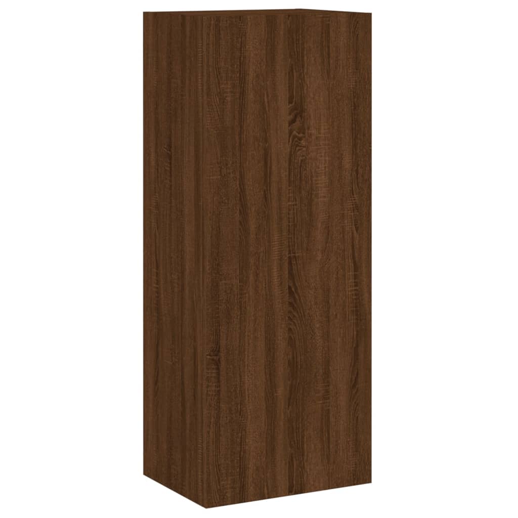 Mobili TV a Muro 5pz Rovere Marrone in Legno Multistrato - homemem39