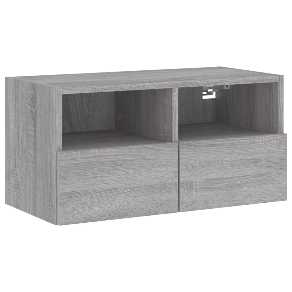 Mobili TV a Muro 5pz Grigio Sonoma in Legno Multistrato - homemem39