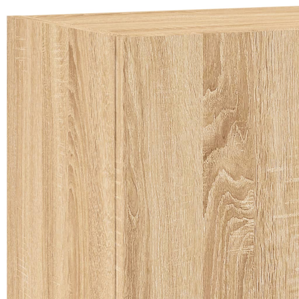 Mobili TV a Muro 4pz Rovere Sonoma in Legno Multistrato - homemem39