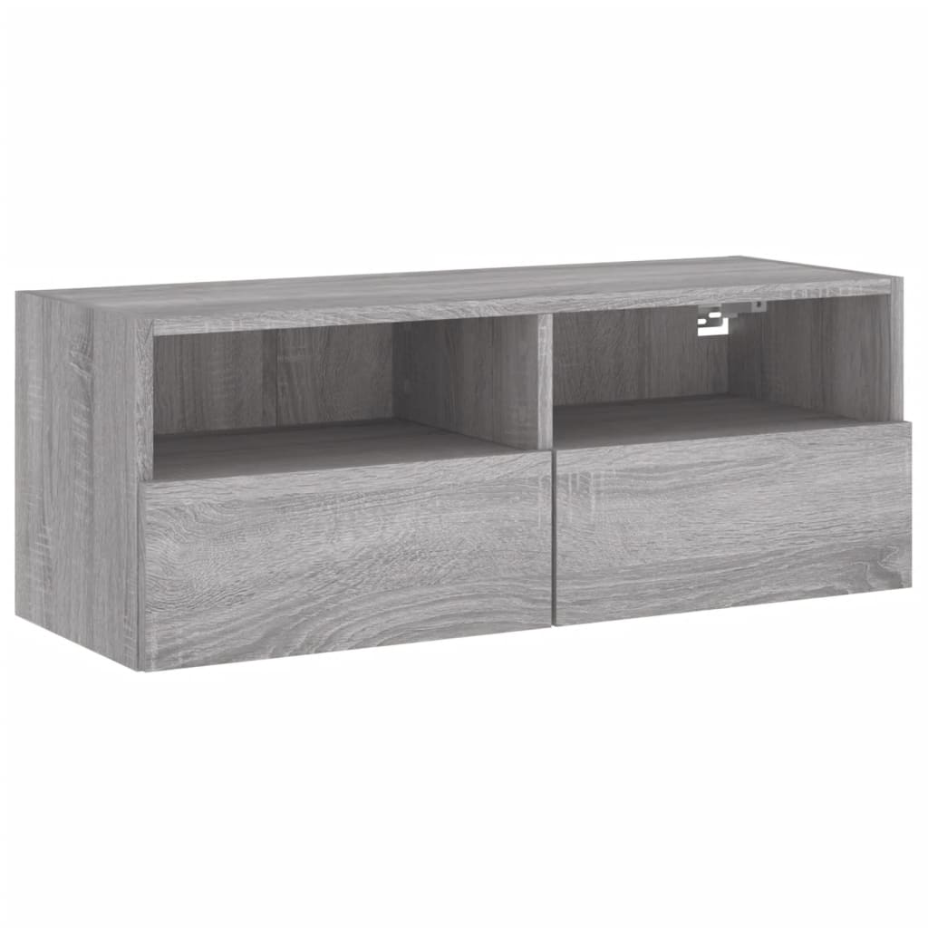 Mobili TV a Muro 5pz Grigio Sonoma in Legno Multistrato - homemem39