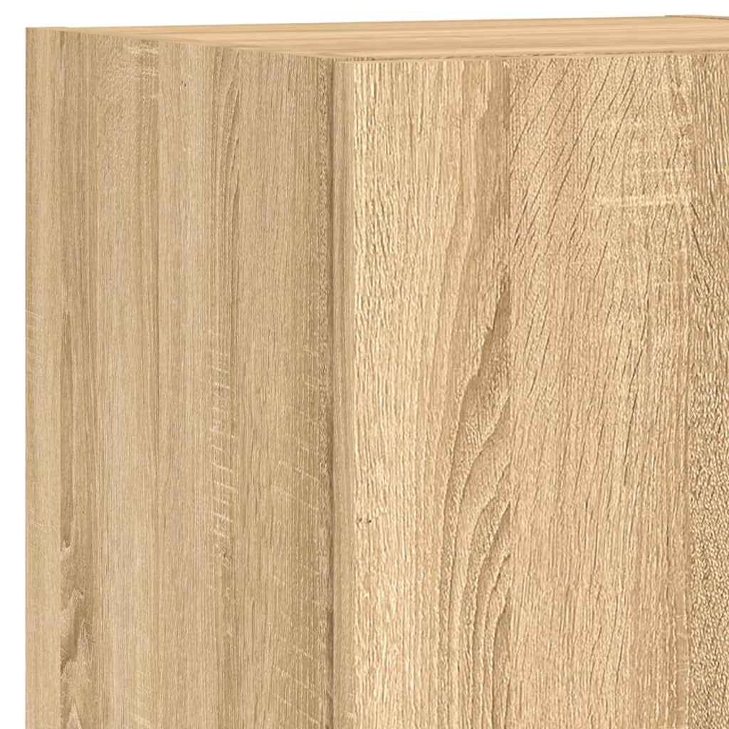 Mobili TV a Muro con LED 5pz Rovere Sonoma Legno Multistrato - homemem39